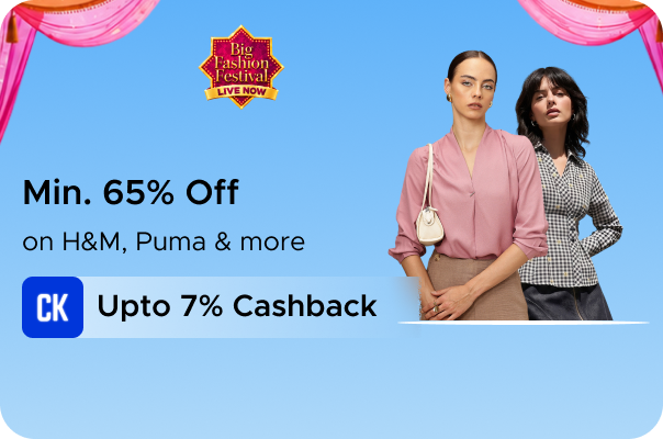 Min 65% Off on H&M, Puma & more + Upto 7% Cashback